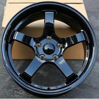 Jantes en alliage Flow Form de 17, 18 et 19 pouces, design classique JDM à 5 branches, en stock, PCD 5x108 5x112 5x114.3 pour voitures JDM et européennes
