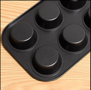 <span class=keywords><strong>Stampo</strong></span> per Cupcake rotondo a 6 fori <span class=keywords><strong>stampo</strong></span> per <span class=keywords><strong>Muffin</strong></span> in teglia da forno teglia per <span class=keywords><strong>Muffin</strong></span> antiaderente teglia da forno nera in acciaio inossidabile - Product Image 6