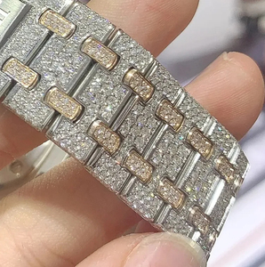 Reloj Mecánico Automático de Alta Calidad con Moissanita Super Diamante - Frozen Vvs con Correa de Silicona Reemplazable - Product Image 1