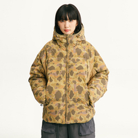 Veste d'hiver à capuche respirante avec fermeture éclair pour les sports de plein air pour hommes et femmes Couple courte et chaude
