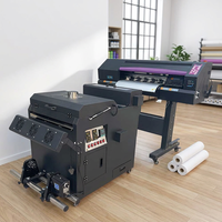 Impresora DTF A1 de 610 mm de Ancho Máximo de Impresión, 2 Cabezales XP600 con Máquina Agitadora de Polvo para Transferencia Térmica en Camisetas