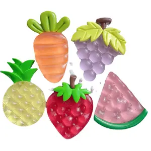 Large luminous icy fruit, watermelon, strawberry, pineapple grapes, carrot, accessories, DIY resin crafts