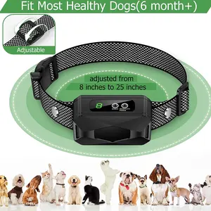 Cross-border Smart Anti-barking Collar Anti-barking Collar Waterproof Shock Collar With Adjustable Sensitivity Dog Trainer