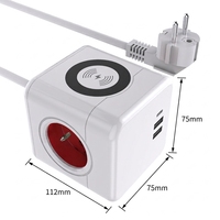Multiprise intelligente BAYU Factory AU avec chargeur sans fil, charge rapide, port USB-C PD 20W, 3 prises, prise de bureau pour la maison
