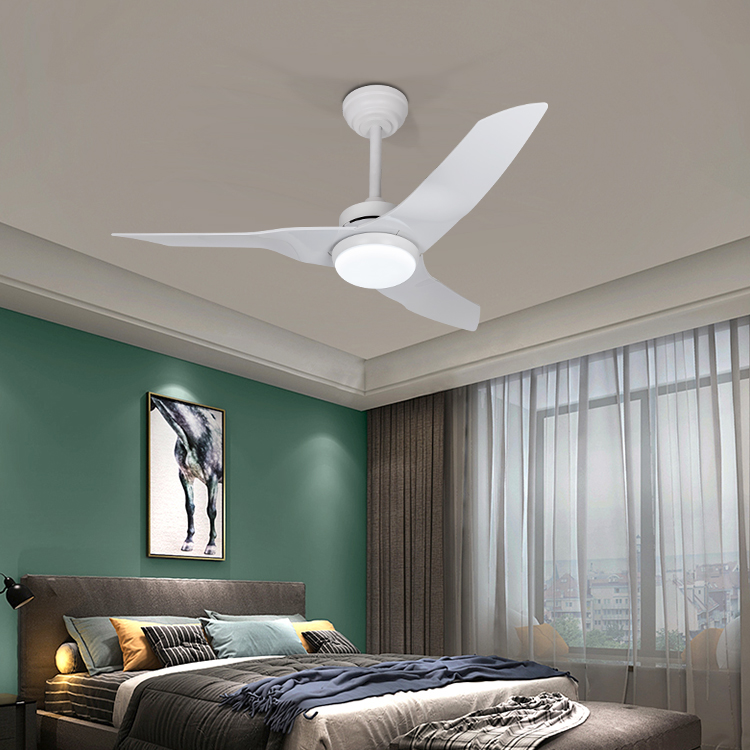 Smart control with 3 colors led source dc motor 6 speed bldc led ceiling fan with light