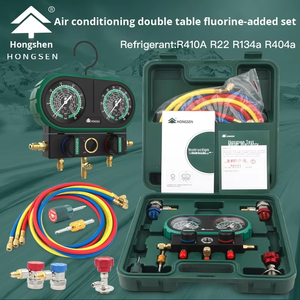 ホンセン HS-MVS60-101A デュアルゲージ HVAC メタル 自動車用エアコン圧力計キット メタルケース 0-100bar 1年保証 - Product Image 2