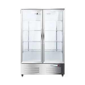 Restaurant Glass Door Upright Freezer Chiller Vertical Fridge Single Door Freezer