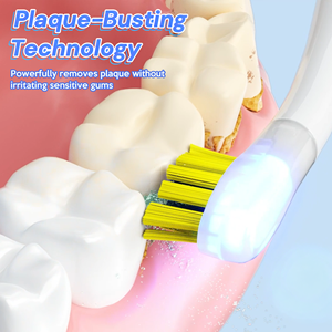 Nouvel appareil de nettoyage buccal sonique de poche pliable, étanche IPX5, avec poils en nylon Dupont doux et stérilisation UVC intégrée - Product Image 4