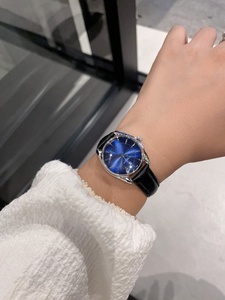 Montres analogiques classiques pour hommes avec cadran dégradé effet soleil, fenêtre de date et bracelet en cuir gaufré croco Omegaes - Product Image 5