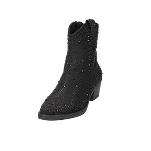 Stivaletti da Donna Xti 143116 Neri Stile a Metà Polpaccio con Dettagli in Strass - Product Image 2