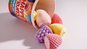 Abink Nuevo Diseño Helado Suave <span class=keywords><strong>Happy</strong></span> Fruits Cuatro Sabores Frutales Chocolate Fresa Aditivos de Azúcar 150g Bolsa Lista para Comer - Product Image 3