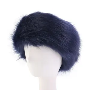 Bandeau d'hiver en fausse fourrure pour femme, chapeau épais et pelucheux, couvre-chef pour le Ski, chaud,