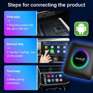 CarPlay Dongl Android 13 QCM6225 drahtloses Android Auto Car Play 64 GB FOTA-Upgrade SIM TF Ai Box für YouTube und Netflix