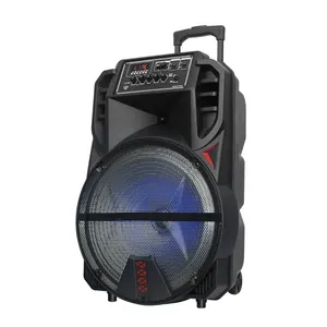 T Indoor Outdoor 15 Inch Grote Draagbare Partij Speaker Met Usb/Tf/Bt/Fm/5eq/Mic/Aux/Led Licht Toren Speaker