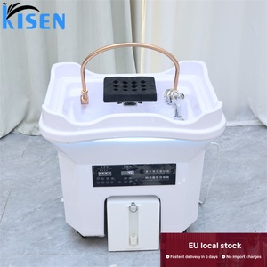 KISEN Livraison Gratuite Fauteuil de Barbier Moderne pour Salon, Lavabo Mobile pour Lavage de Cheveux, Bac à Shampooing Portable pour Salon de Beauté - Product Image 4