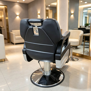 Fauteuil de Barbier Réglable en Hauteur et Inclinaison, Multifonctionnel pour Salon de Coiffure, Beauté, Tatouage, Shampoing, Massage, Coiffage - Mobilier de Salon - Product Image 5