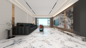 Premium personnalisé 600x1200mm blanc veiné marbre carrelage brillant porcelaine pierre pour Hall <span class=keywords><strong>salle</strong></span> <span class=keywords><strong>de</strong></span> bain Villa école mur sol moderne - Product Image 5