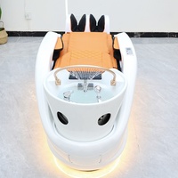Lit de massage électrique 6D en FRP, luxe léger, avec vapeur et circulation d'eau pour salon de coiffure