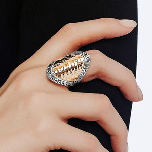 Anello Vintage Unisex con Texture, Gioielli di Moda all'Ingrosso - Product Image 4