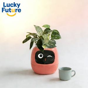 Maceta Inteligente de Plástico con Riego Automático y Diseño de Mascota Adorable, con Luz y Sonido, para Usuarios Ocupados - Product Image 1