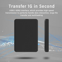 Disque dur mobile 2 To, version noire mécanique, compatible avec les smartphones TYPE-C