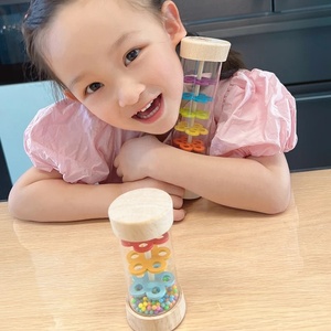 Montessori bé mưa dính cầu vồng đồng hồ cát mưa âm nhạc <span class=keywords><strong>Rattle</strong></span> bé giáo dục đồ chơi <span class=keywords><strong>rainmaker</strong></span> Montessori cảm giác đồ chơi cho trẻ em - Product Image 3