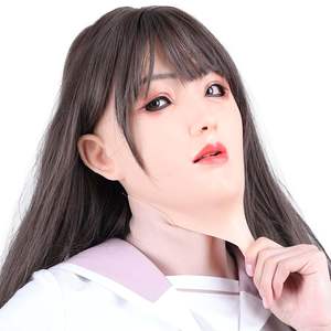 Alice Masque féminin en <span class=keywords><strong>silicone</strong></span> avec maquillage Masque de tête réaliste pour Crossdresser Cosplay Halloween - Product Image 1