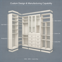 Armoire de chambre à coucher moderne en bois avec tiroirs et miroir, armoire de rangement à 4 portes, meubles de chambre à coucher pour la maison et l'hôtel