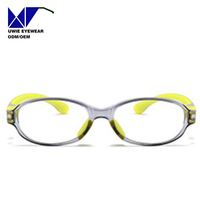 Monture de prescription ovale personnalisée OEM TPEE&TR90, anti-lumière bleue, pour enfants et adolescents, taille 48-16-125, par notre équipe de designers interne