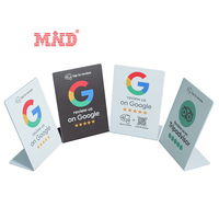 Support NFC pour avis sur les réseaux sociaux, NFC NTAG 213 NTAG 215 NTAG 216, carte de commentaires Google en PVC, support d'affichage de menu