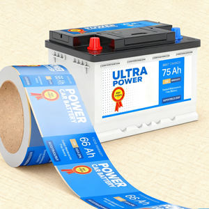 Etiqueta de impresión personalizada de buena calidad, resistente al agua, autoadhesivo, logotipo, batería, <span class=keywords><strong>PC</strong></span> esmerilado, embalaje, rollo de etiquetas adhesivas - Product Image 3