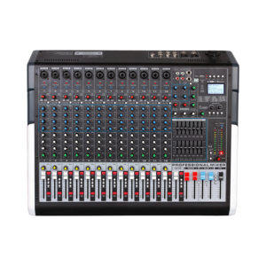 Console de mixage audio professionnelle pour DJ de scène 8/12/20 canaux, compatible Bluetooth, construction métallique, avec 24 DSP et double égaliseur à 7 segments - Product Image 3