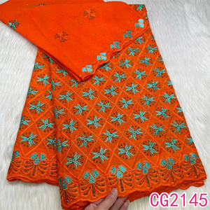 2025 Новое поступление, хлопчатобумажная швейцарская кружевная ткань с вышивкой, африканская кружевная ткань, 100% хлопковая швейцарская кружевная ткань - Product Image 2