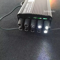 Kit d'éclairage LED à fibre optique RGB 32W à double port, effet ciel étoilé scintillant et étoile filante, avec couleurs d'émission RGBW et contrôle par application