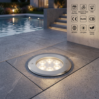 Éclairage extérieur au sol LED couleur RVB Étanche IP68 Acier inoxydable Verre Arbre Uplight Premium Intérieur Lumière souterraine