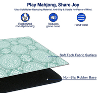 Tapis de jeu de Mahjong automatique de luxe pliable sur mesure, tapis de voyage carré pour poker, avec support en caoutchouc, écologique et durable