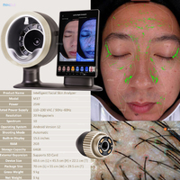 Appareil d'analyse de la peau et des cheveux 2 en 1 M17, analyseur de peau AI, analyseur professionnel du visage et du cuir chevelu pour usage en salon