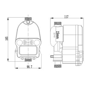 Compteur d'eau intelligent multi-jets DN15 à vanne contrôlée, prépayé et postpayé, avec accès à distance LoRaWAN, NB-IoT, GPRS, 4G, RS485, haute précision - Product Image 5