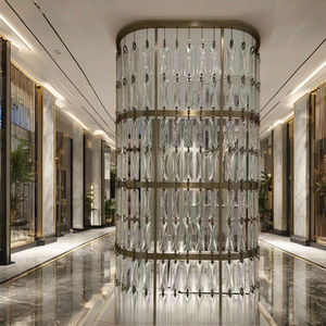 Écran décoratif de restaurant haut de gamme de conception moderne avec le diviseur et l'écran en aluminium de séparation de chaîne de lumière de LED - Product Image 2