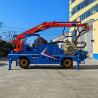 Chariot de projection de béton QLS35B avec positionnement GPS et diagnostic à distance des pannes pour une maintenance facile de l'équipement