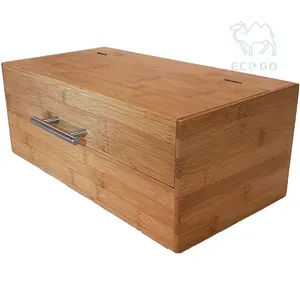 Caja de almacenamiento de bambú natural, caja grande de pan, caja de madera, organizador de accesorios para juegos - Product Image 2