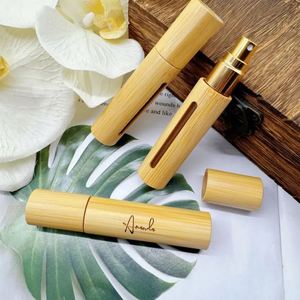 Supplier Natural <b>Bamboo</b> Glass Spray Bottle Eco-Friendly Perfume Atomizer Sustainable Skincare <b>Container</b> for Hydration Makeup - Product Image 1