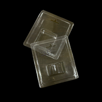 Boîte d'emballage en plastique transparent personnalisée avec plateau et couvercle en blister, fabriquée à partir de matériaux recyclés pour les produits ménagers