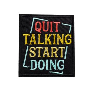 Juste croire <span class=keywords><strong>en</strong></span> vos rêves broderie 3d patchs mots personnalisés fer sur patch brodé patchs de broderie crochet et boucle personnalisé - Product Image 4