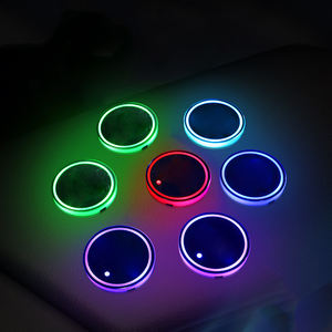 <b>Car</b> Glowing Cup Holder Mat Vehicle Ambient Light Non Slip Cup Pad Decorative Accessory LED Light-Up <b>Car</b> <b>Coaster</b> - Product Image 3