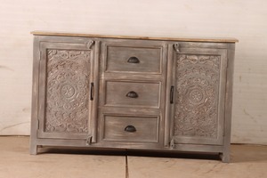 Luxury Solid Wood Cabinet <b>Sideboard</b> Buffet <b>Storage</b> Cabinet for Living Room Dining Room Hotel Apartment Modern Furniture OEM ODM - Product Image 5