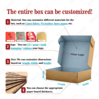 Boîte d'expédition en carton ondulé haut de gamme avec logo personnalisé imprimé, doublure en éponge, pour envoi de colis et cadeaux