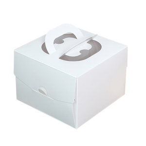 Boîte plateau à gâteau fromage fromage 10 pièces, haute qualité, cadeau jetable en papier <span class=keywords><strong>blanc</strong></span>, boîte portable avec fenêtre transparente et <span class=keywords><strong>planche</strong></span> à gâteaux - Product Image 3