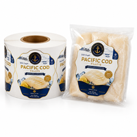 Étiquettes personnalisées pour filets de viande, imperméables, en feuille d'or métallique, pour congélateur, aliments congelés, autocollantes, pour emballages irréguliers