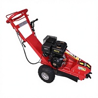 Broyeur de souches à essence 4 temps 15 CV 420 cm³ le plus vendu avec lames en tungstène - Profondeur de coupe de 300 mm pour le défrichement des terres agricoles